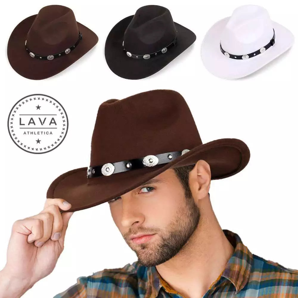 Wide Brim Hat Fedora Panama Western Cowboy Girl Hat Casual Cap For Men Womens