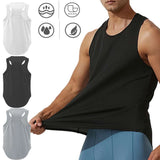 Summer Men's Tank Top Quick Dry Workout Gym Muscle Tee Fitness Sleeveless Shirt