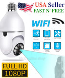 360° 1080P IP E27 Light Bulb Camera Wi-Fi IR Night Smart Home Wireless Security