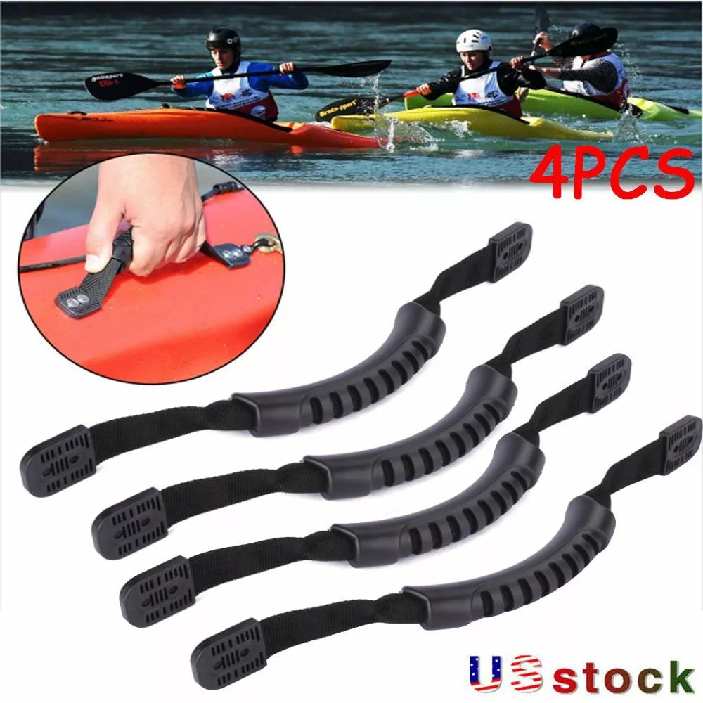 4 PCS Rubber Boat Luggage Side Mount Carry Handles Fitting for Kayak Canoe Boat