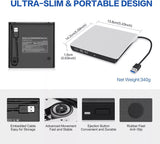 Slim External CD DVD Drive USB 3.0 Disc Player Burner Writer For Mac Laptop PC