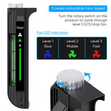 Cooling Fan Fit for PS5 Disc & Digital Edition Upgraded Cooler with USB 3.0 Port