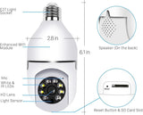 360° 1080P IP E27 Light Bulb Camera Wi-Fi IR Night Smart Home Wireless Security