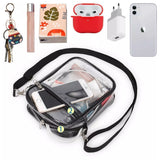 Women Clear PVC Tote Crossbody Bag Transparent Adjustable Handbag Purse Stadium