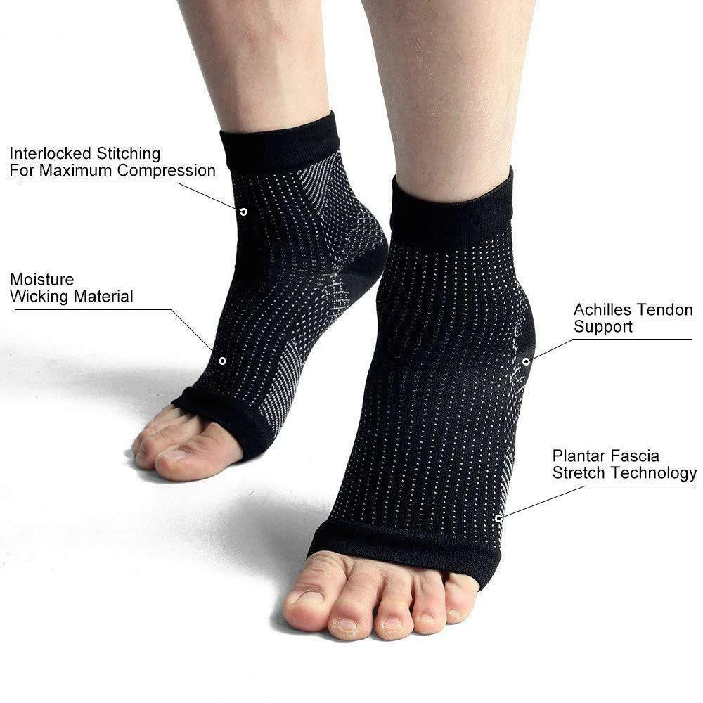 Compression Sleeve Support PLANTAR FASCIITIS Foot Pain Valgus Heel Ankle Socks