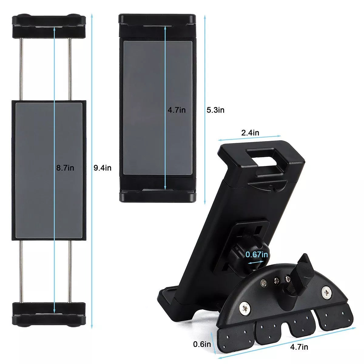 Cell Phone Holder Car CD Slot Phone Mount For iPad/Galaxy Tab/iPhone 13 Pro Max