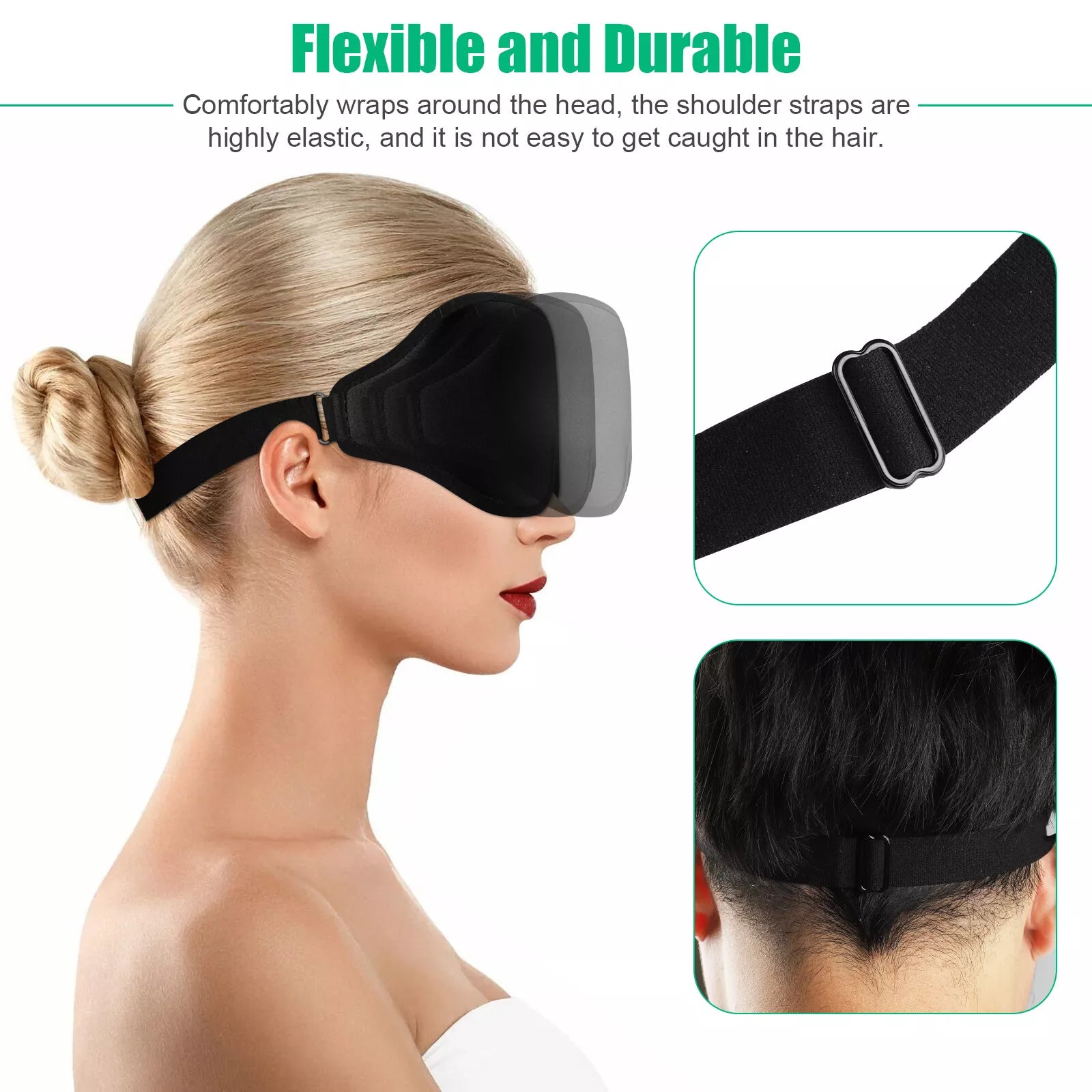 3D Travel Silk Eye Mask Sleeping Soft Padded Shade Cover Breathable Blindfold