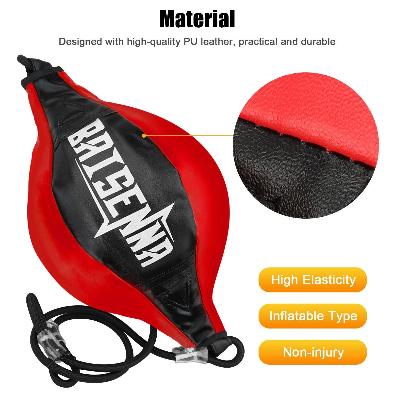 Double End Speed Ball Boxing MMA Focus Punching Dodge Bag Floor to Ceiling Rope