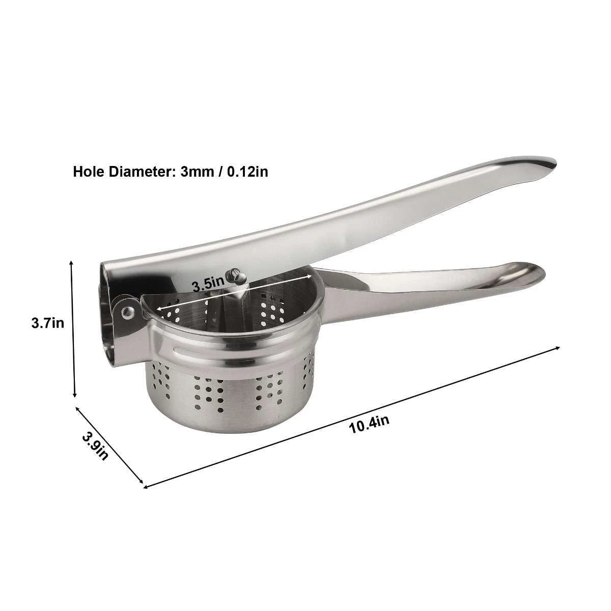 Large Capacity Stainless Steel Potato Ricer No Lump Potato Masher Masher Kitchen
