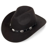 Wide Brim Hat Fedora Panama Western Cowboy Girl Hat Casual Cap For Men Womens