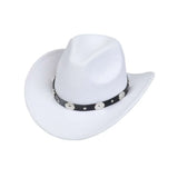 Wide Brim Hat Fedora Panama Western Cowboy Girl Hat Casual Cap For Men Womens