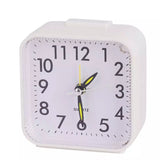 Travel Alarm Clock - Silent Analog, Battery Operated, No Ticking, with Light