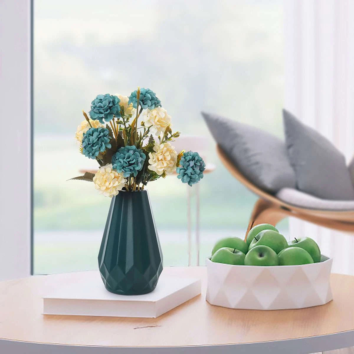 Flower Vase, Plastic Vase Shatterproof Design for Home Decor,Wedding vase Decor
