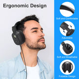 Portable FM Radio Wireless Headphones Headset Stereo Foldable Receivers Over-Ear