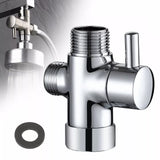 1/2" 3-Way T-adapter Shower Head Diverter Valve Water Splitter Switch Tap Faucet